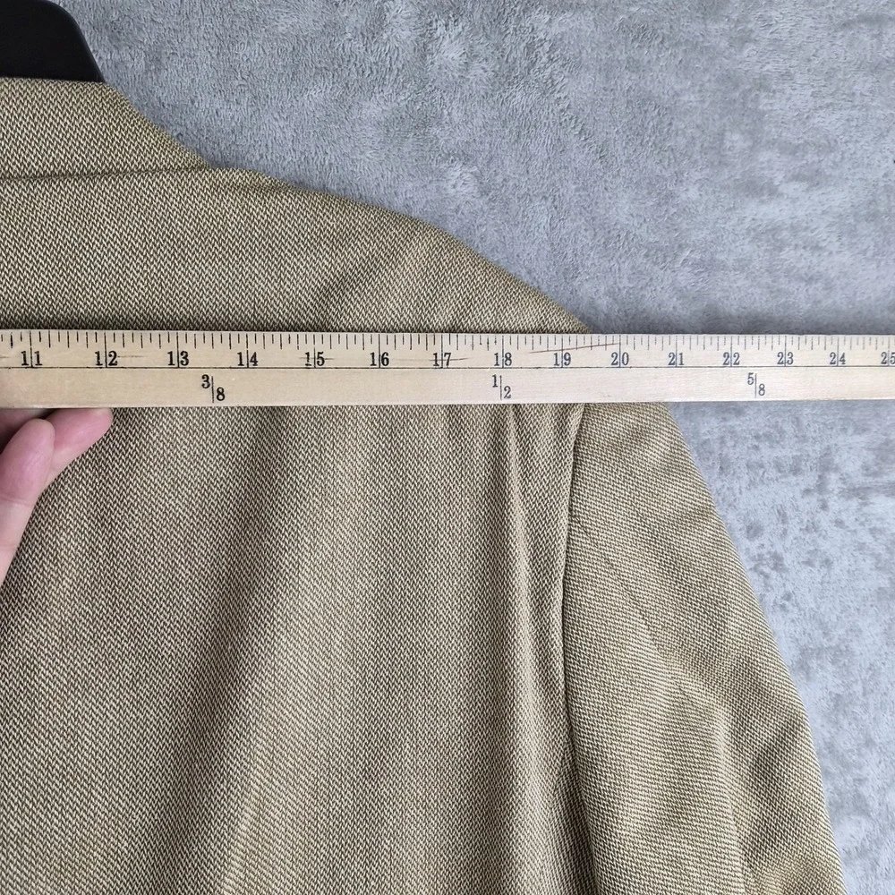 Ermenegildo Zegna Soft Blazer Jacket Mens 56R Beige Silk Wool Blend Switzerland
